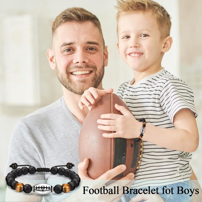 EFVISD Store Soccer Football Basketball Baseball Hockey Bracelet Gifts for Boys Players Team Lovers Son Grandson Brother Nephew Friend as Birthday/Valentines Day/Graduation/Back to School/Christmas Gifts - Image 2